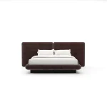 Кровать с панелями Overlap Uph Dark Taupe - King